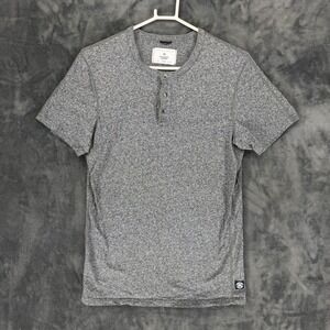 Reigning Champ Heather Grey Henley T Shirt Mens Medium M Short Sleeve Cotton